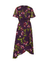 Orsay Fialové dámske midi šaty s kvetinovým vzorom ORSAY