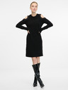 Orsay Čierne dámske svetrové šaty ORSAY
