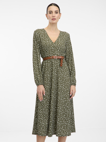 Orsay Zelené dámske midi šaty ORSAY