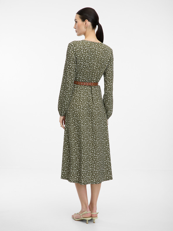 Orsay Zelené dámske midi šaty ORSAY