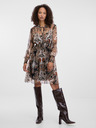 Orsay Hnedé dámske vzorované šaty ORSAY