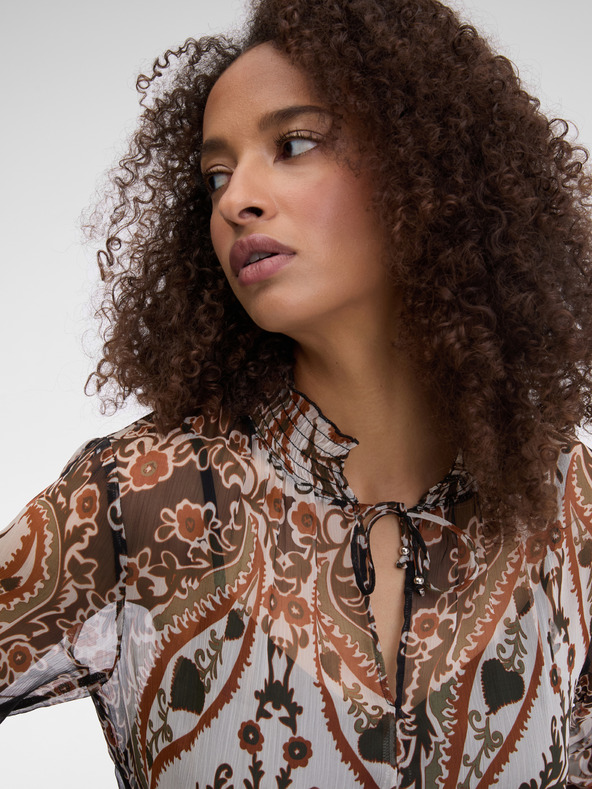 Orsay Hnedé dámske vzorované šaty ORSAY