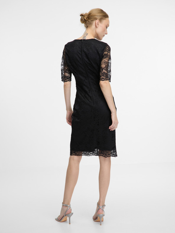 Orsay Čierne dámske šaty ku kolenám ORSAY