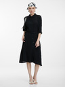Orsay Čierne dámske košeľové šaty po kolená ORSAY