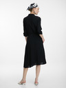 Orsay Čierne dámske košeľové šaty po kolená ORSAY