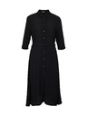 Orsay Čierne dámske košeľové šaty po kolená ORSAY