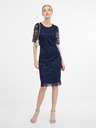 Orsay Modré dámske puzdrové šaty po kolená ORSAY