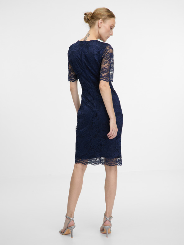 Orsay Modré dámske puzdrové šaty po kolená ORSAY