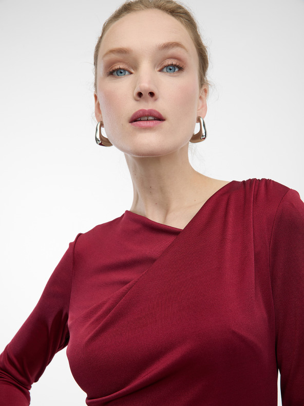 Orsay Vínové dámske midi šaty ORSAY