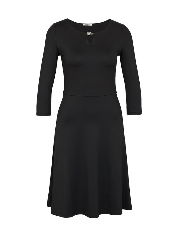 Orsay Čierne dámske šaty ku kolenám ORSAY