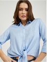 Orsay Svetlomodrá dámska košeľa s uzlom ORSAY