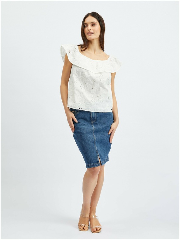 Orsay Biela dámska blúzka ORSAY