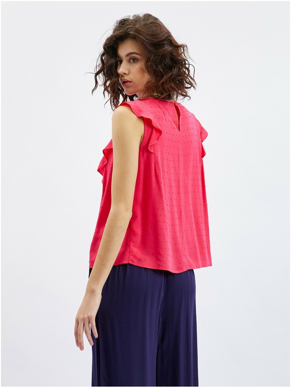 Orsay Tmavomodré dámske nohavice so širokými nohavicami ORSAY