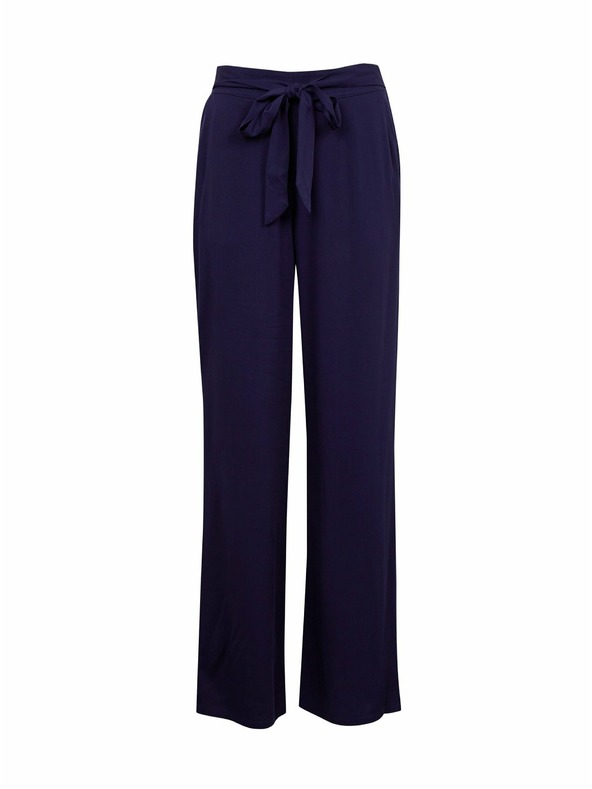 Orsay Tmavomodré dámske nohavice so širokými nohavicami ORSAY