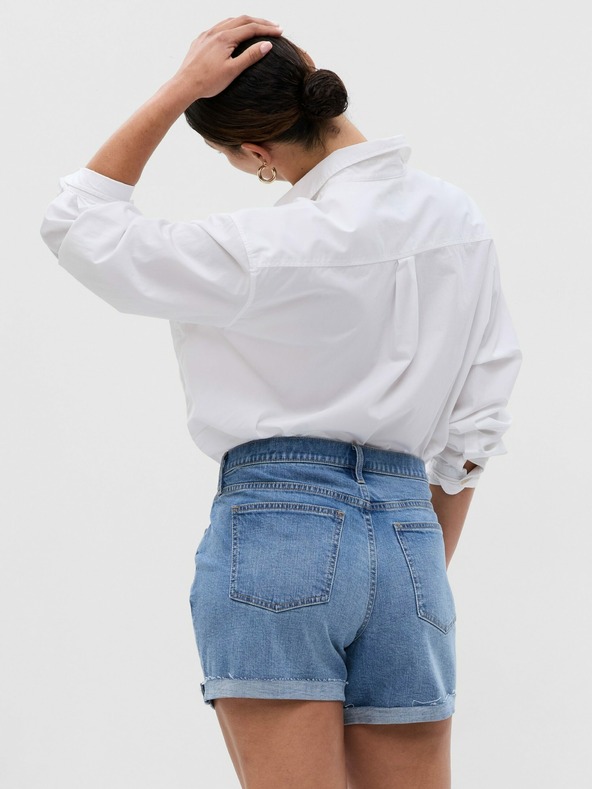 GAP Džínsové kraťasy girlfriend mid rise GAP