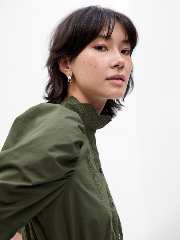 GAP Mini šaty s naberanými rukávmi GAP