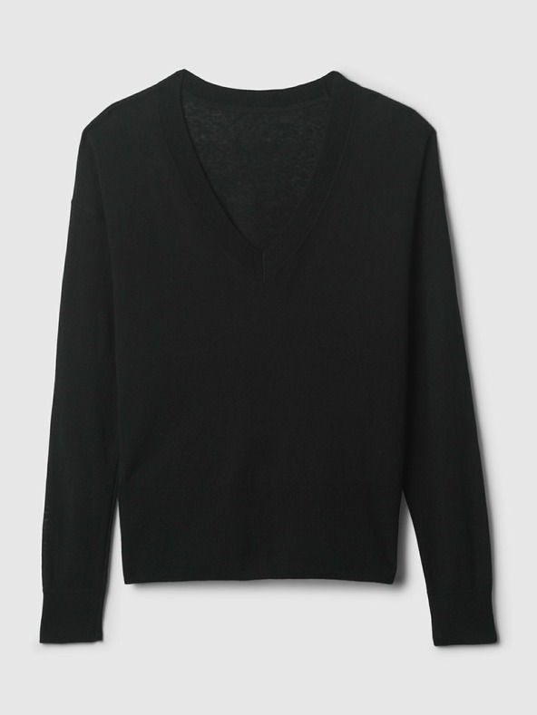 GAP Ľanový sveter s rázporkami GAP