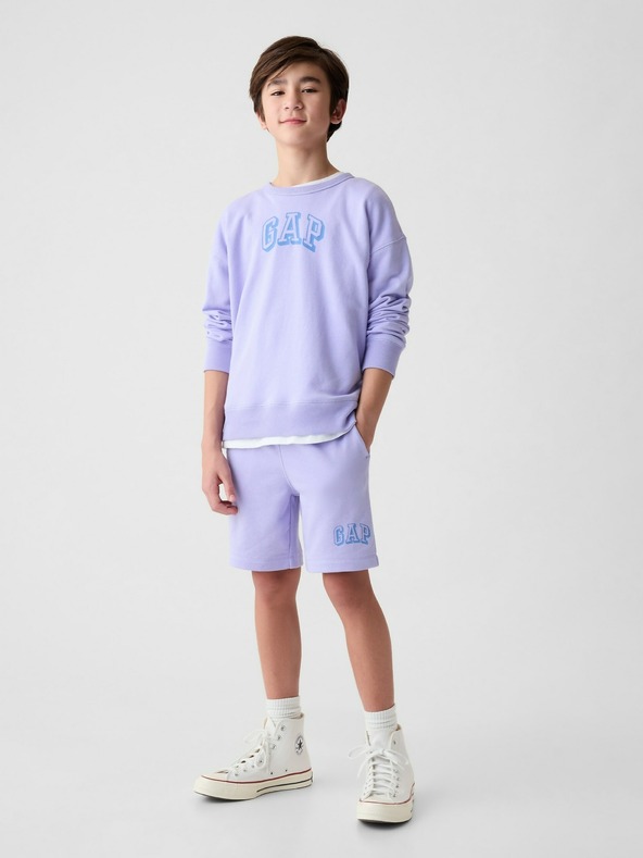 GAP Detská mikina s logom a fleece GAP