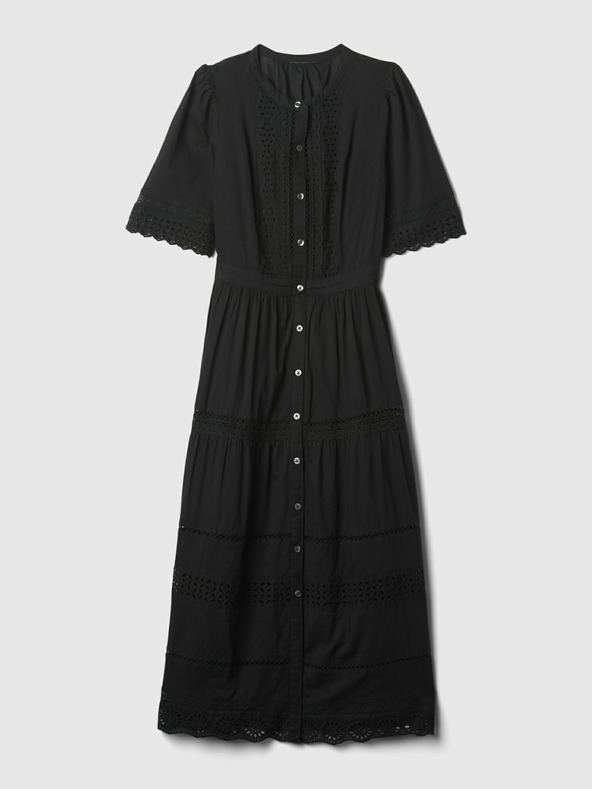 GAP Čipkové midi šaty GAP