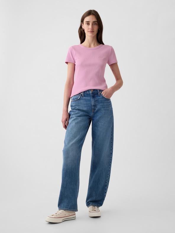 GAP Rebrované tričko s logom GAP