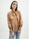 Orsay Svetlohnedá dámska saténová blúzka ORSAY