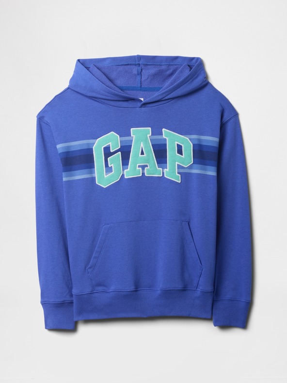 GAP Detská mikina s logom a fleece GAP