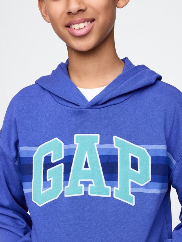 GAP Detská mikina s logom a fleece GAP