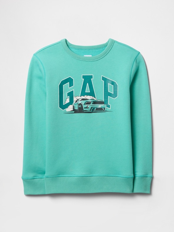 GAP Detská mikina s logom a fleece GAP