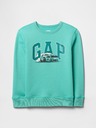 GAP Detská mikina s logom a fleece GAP