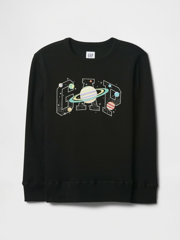 GAP Detská mikina s logom a fleece GAP