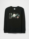 GAP Detská mikina s logom a fleece GAP