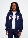GAP Detská mikina s logom a fleece GAP