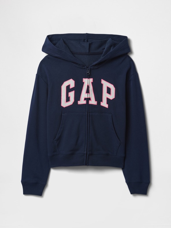GAP Detská mikina s logom a fleece GAP