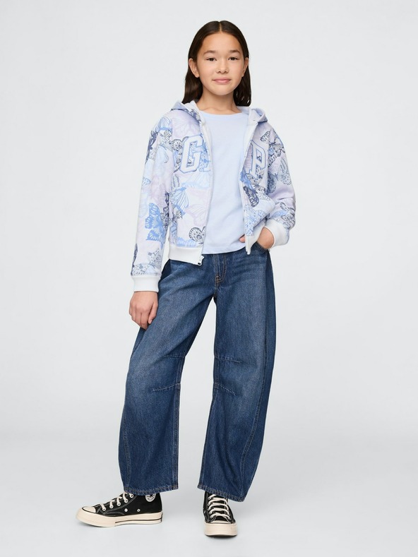 GAP Detská mikina s logom a fleece GAP