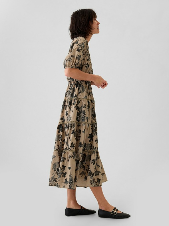 GAP Kvetované košeľové maxi šaty GAP