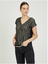 Orsay Béžovo-čierne dámske tričko s čipkou ORSAY