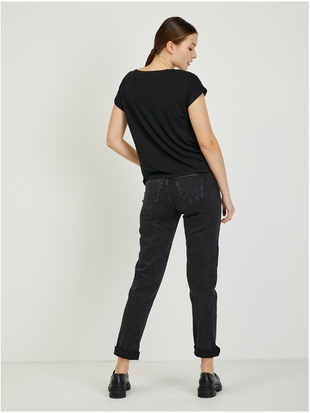 Orsay Béžovo-čierne dámske tričko s čipkou ORSAY