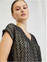 Orsay Béžovo-čierne dámske tričko s čipkou ORSAY