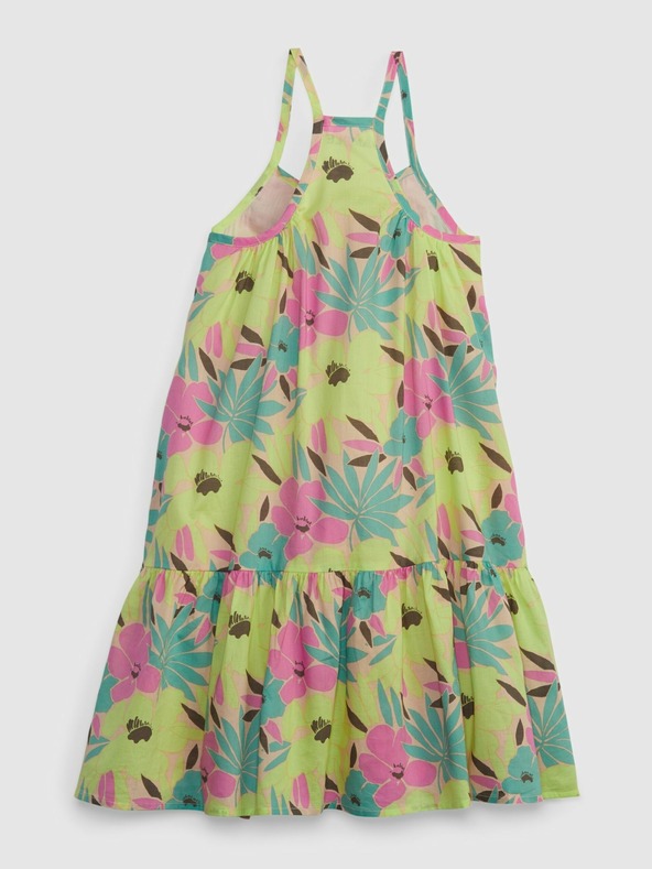 GAP Detské kvetinové šaty na ramienka GAP
