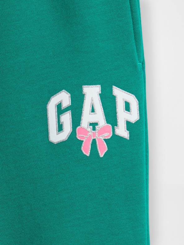 GAP Detské tepláky fleece logo army GAP