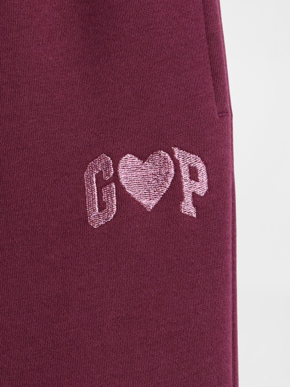 GAP Detské tepláky fleece logo army GAP