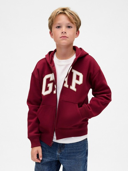 GAP Detská mikina s logom a fleece GAP