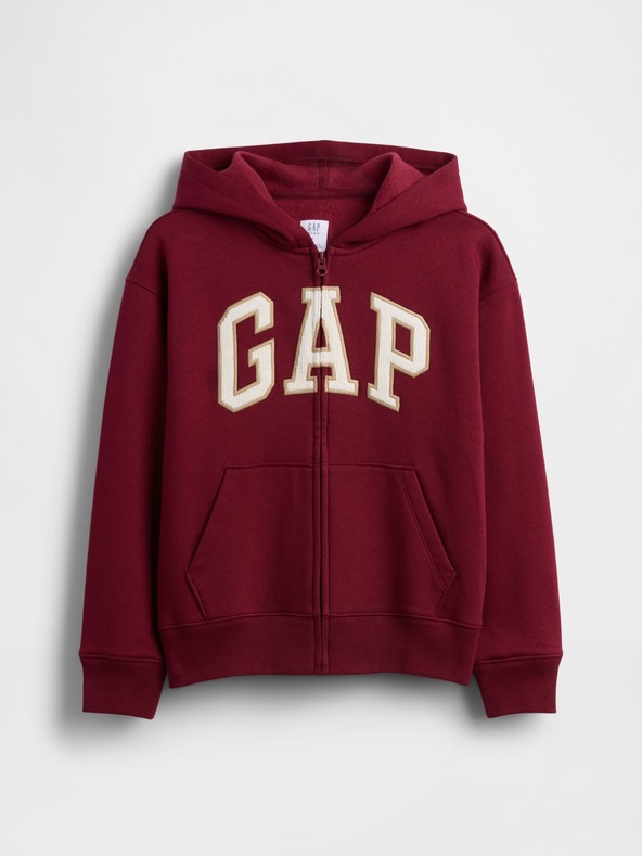 GAP Detská mikina s logom a fleece GAP