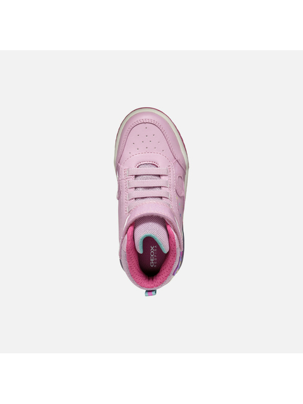 Geox Ružová dievčenská svietiaca členková obuv Geox Inek Girl