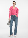 Orsay Ružová dámska blúzka s volánmi ORSAY