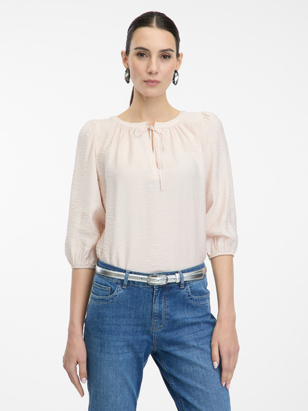 Orsay Svetlo ružová dámska blúzka s trojštvrťovým rukávom ORSAY