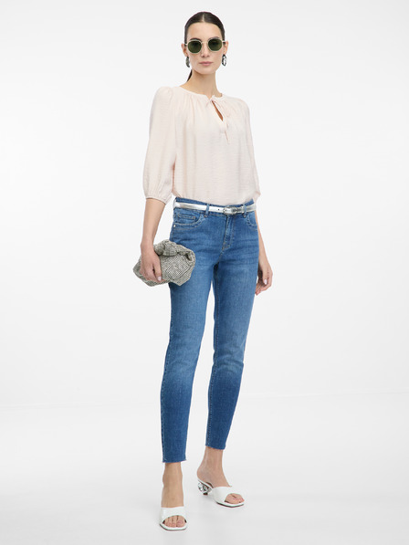 Orsay Svetlo ružová dámska blúzka s trojštvrťovým rukávom ORSAY