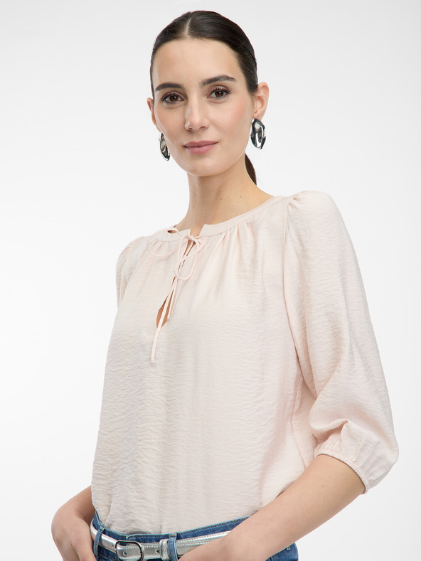 Orsay Svetlo ružová dámska blúzka s trojštvrťovým rukávom ORSAY