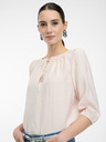 Orsay Svetlo ružová dámska blúzka s trojštvrťovým rukávom ORSAY
