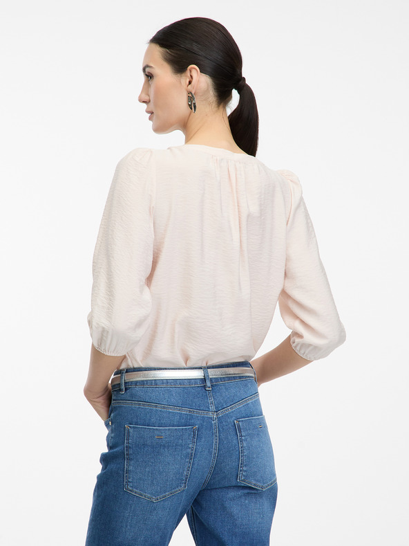 Orsay Svetlo ružová dámska blúzka s trojštvrťovým rukávom ORSAY